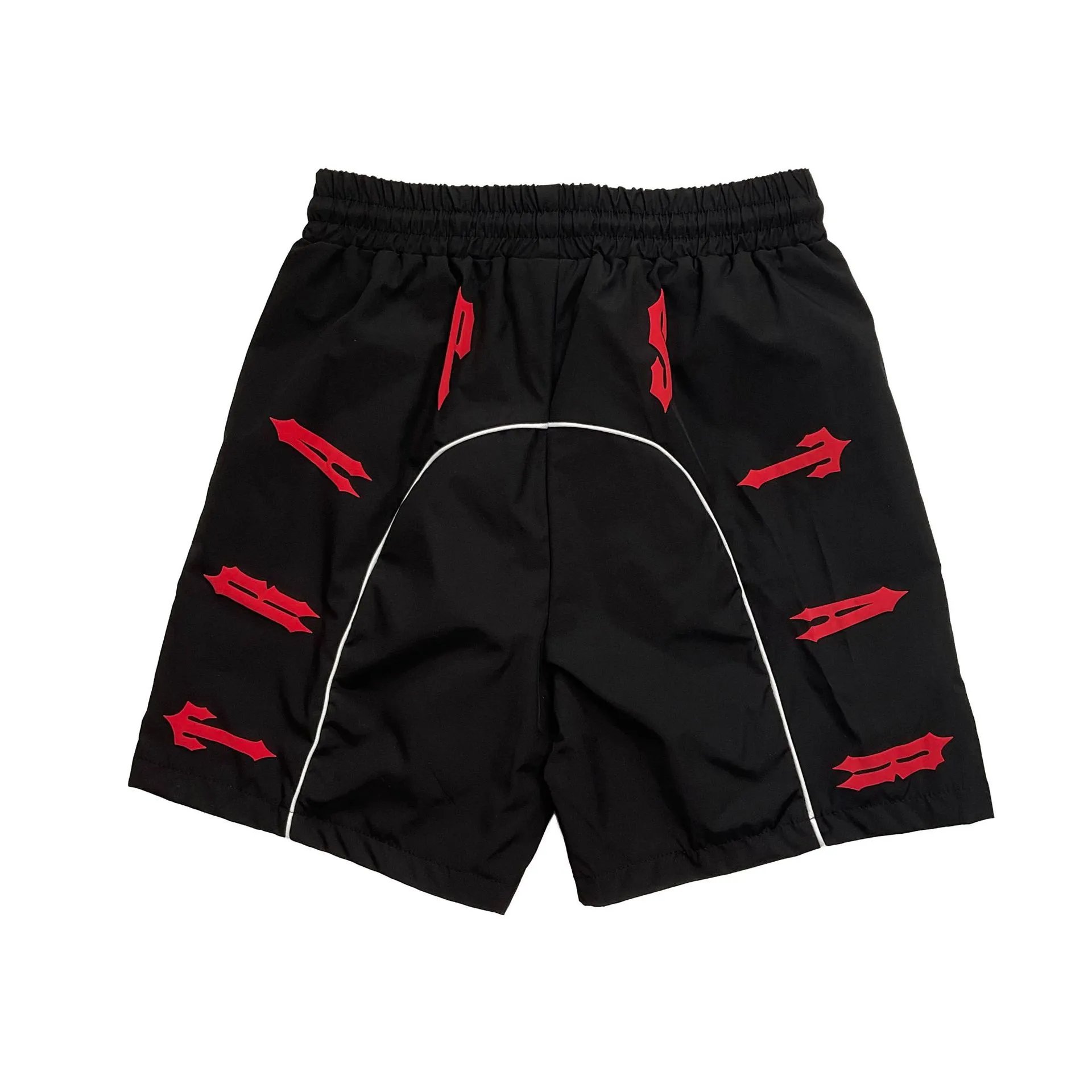 B3158 # Black and Red Shorts Z